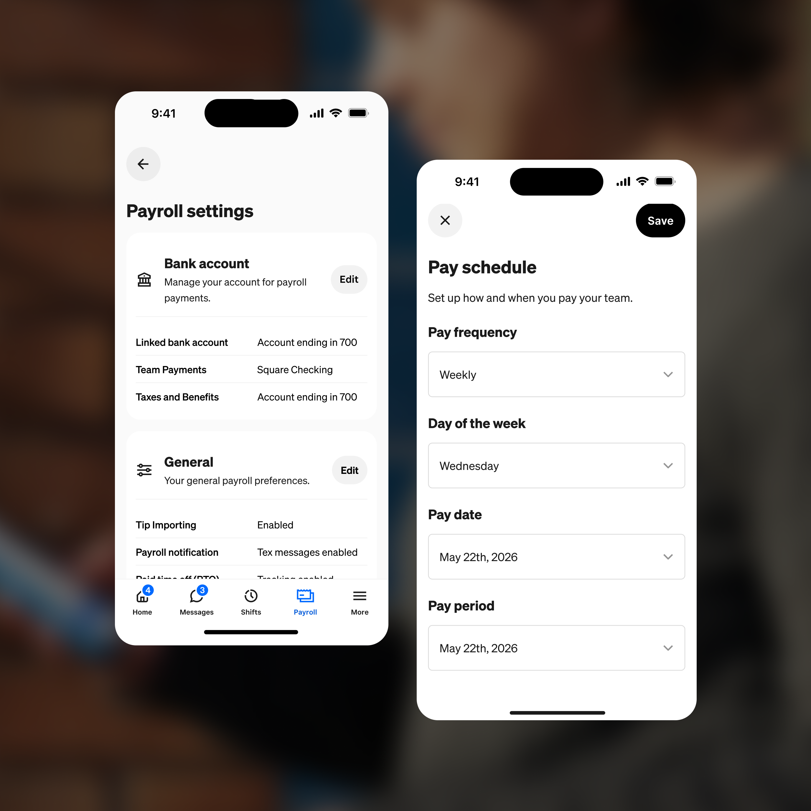 Payroll setup