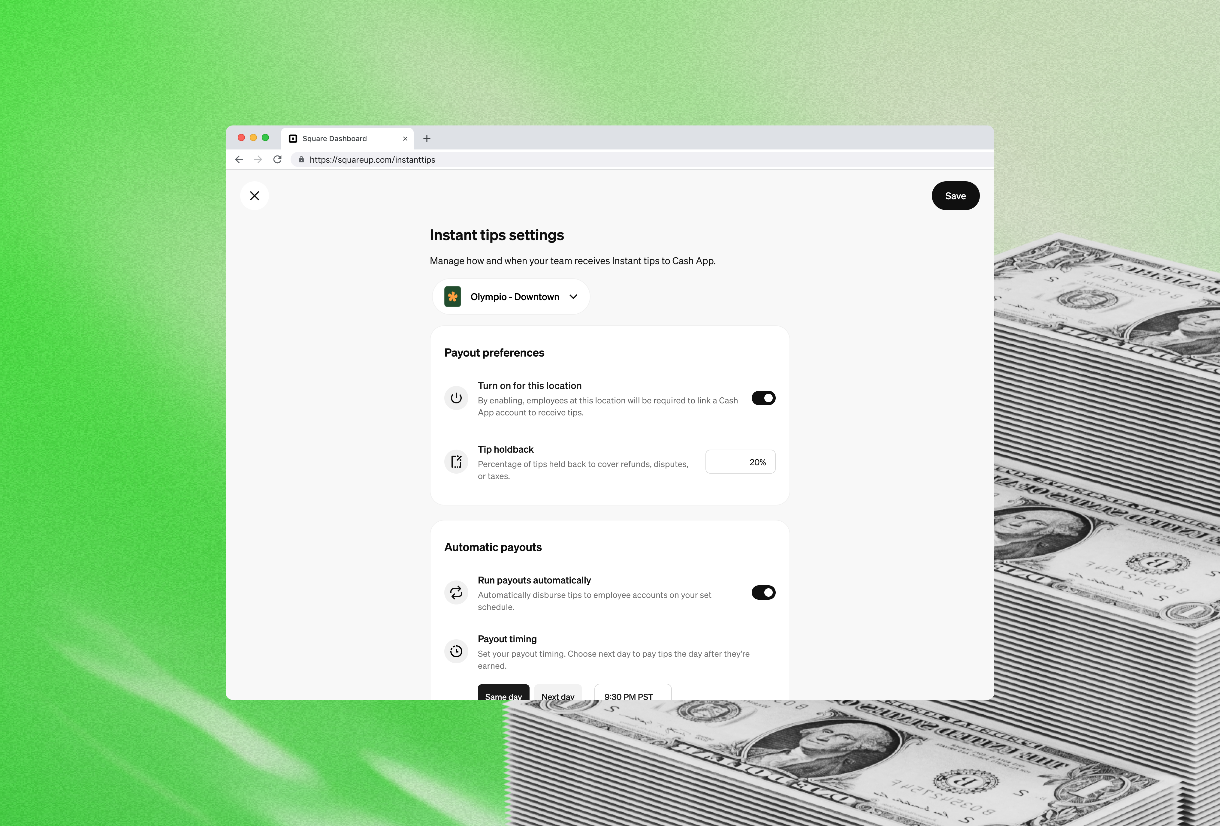 Cash App Instant Tips